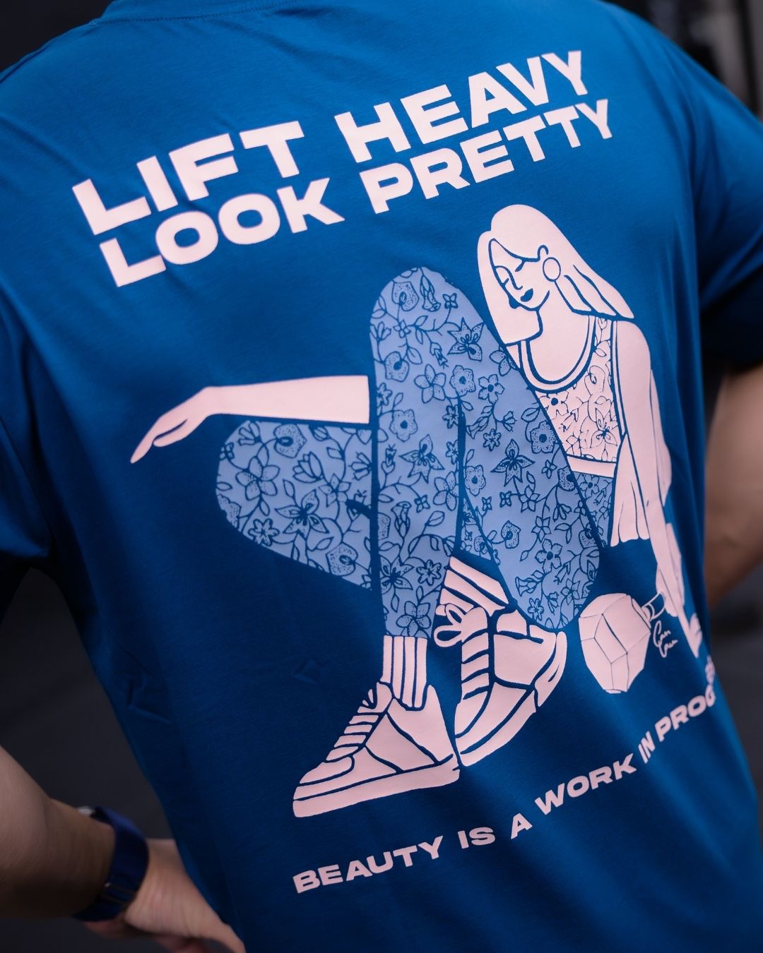 Lift Heavy Look Pretty Oversized Tee