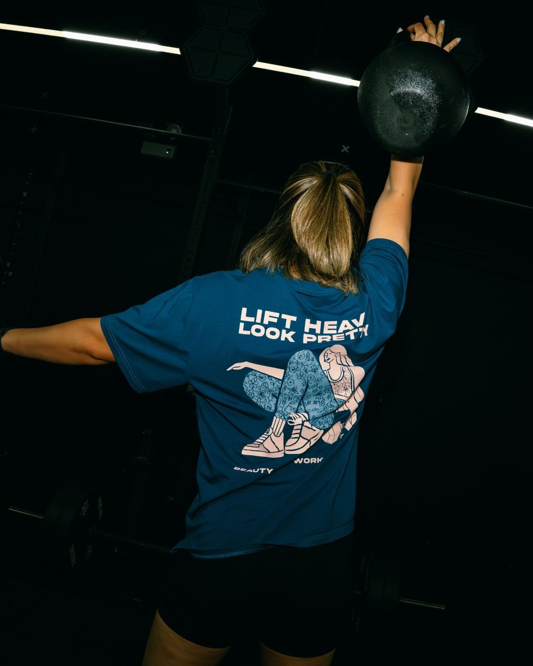 Lift Heavy Look Pretty Oversized Tee